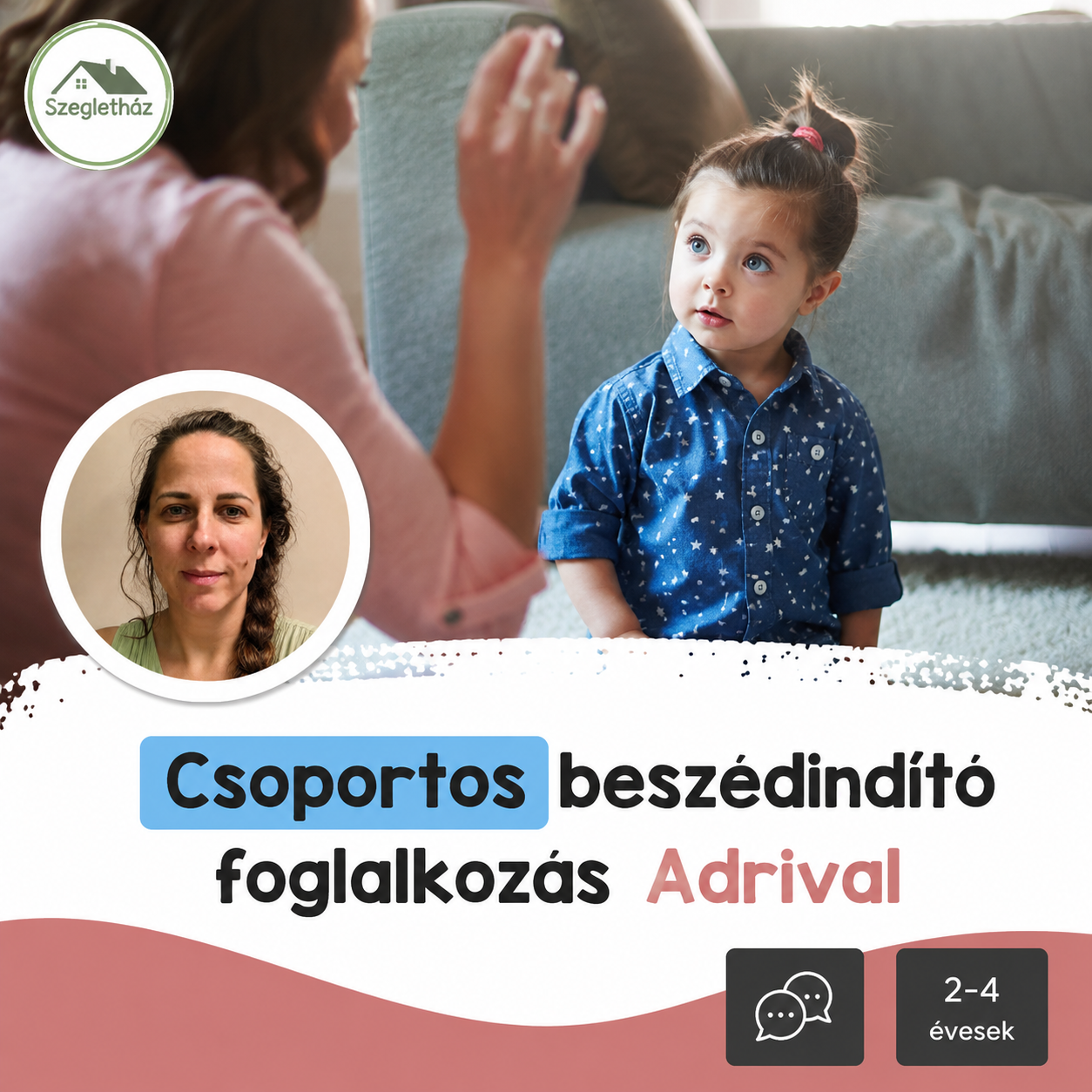 Csoportos beszédindító foglalkozás Adrival plakát